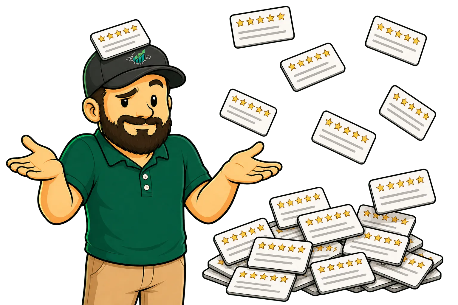 Digi Dude — shrugging at reviews